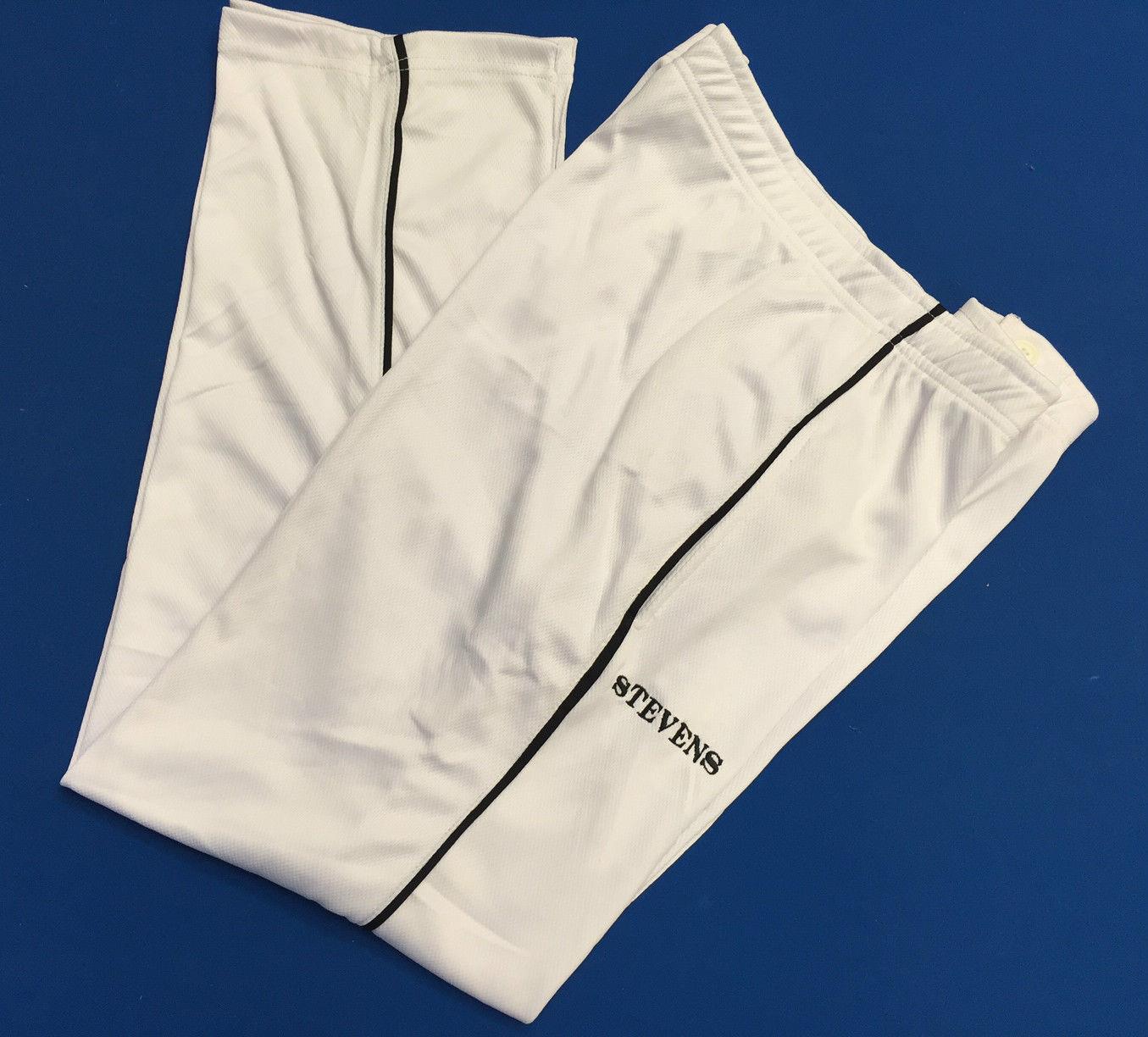 Stevens Mens White Micro Soft Mesh Bowls Sports Trousers